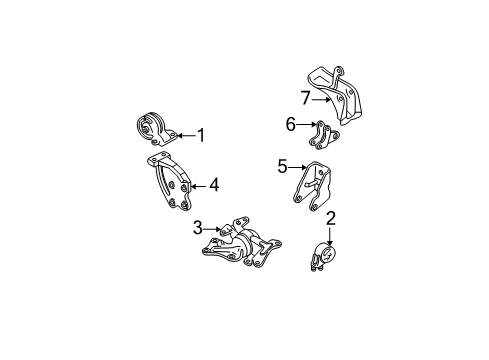 2006 Ford Focus Engine & Trans Mounting Diagram