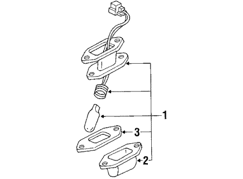 1988 Mercury Tracer License Lamps Diagram 2 - Thumbnail