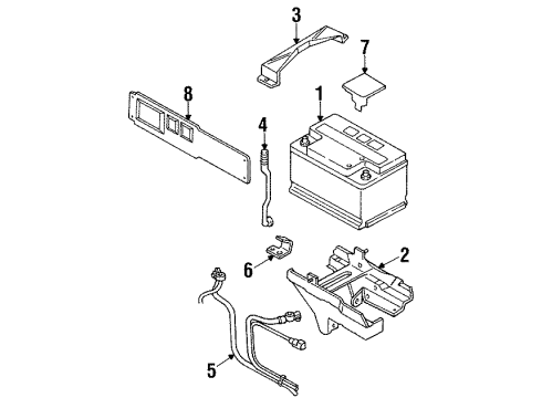 2002 Mercury Cougar Cable Assembly Diagram for XS8Z-14301-KB