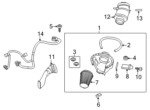 2013 Ford Mustang Seal Diagram for AR3Z-9673-A