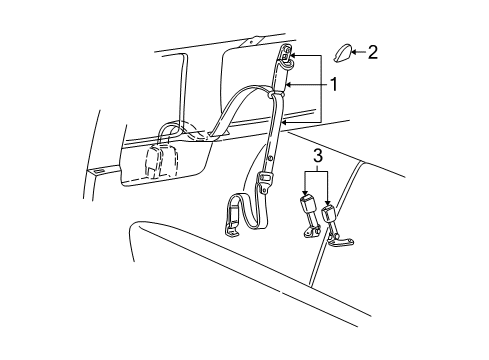 1998 Ford Explorer Seat Belt Diagram 2 - Thumbnail