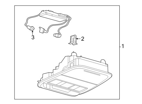 2021 Ford Mustang Mach-E Overhead Console Diagram