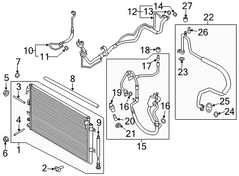 2017 Lincoln MKX A/C Condenser, Compressor & Lines Diagram 2 - Thumbnail