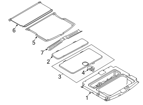 2009 Ford Escape Interior Trim - Rear Body Diagram 2 - Thumbnail