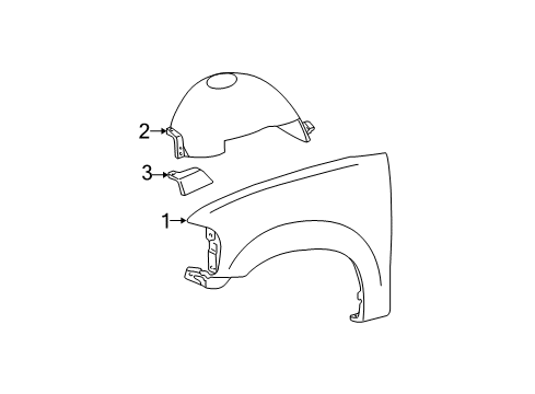 2005 Ford F-150 Fender & Components Diagram