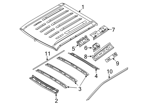 2015 Ford F-250 Super Duty Roof & Components Diagram 1 - Thumbnail