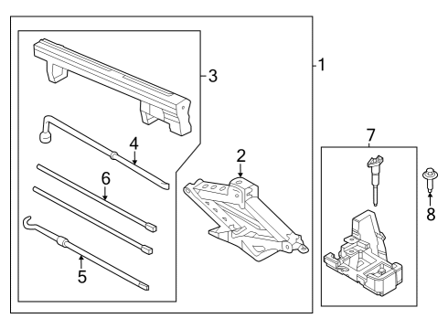 2021 Ford F-150 Jack & Components Diagram 1 - Thumbnail