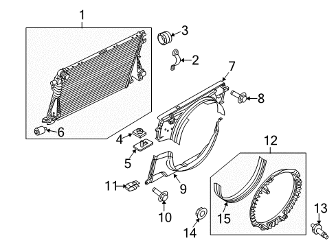 2015 Ford F-350 Super Duty Radiator & Components Diagram 3 - Thumbnail