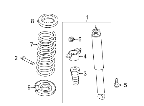 2014 Ford C-Max Shocks & Components - Rear Diagram