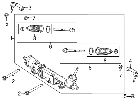 2011 Ford F-150 GEAR ASY - STEERING Diagram for EL3Z-3504-AF