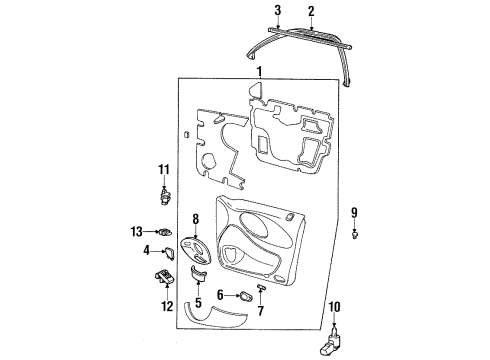 1996 Mercury Sable Front Door Diagram 2 - Thumbnail