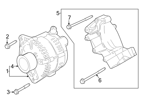 2024 Ford F-350 Super Duty Alternator Diagram 2 - Thumbnail