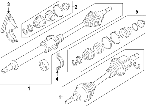 2014 Ford C-Max Front Axle Shafts & Joints, Drive Axles Diagram