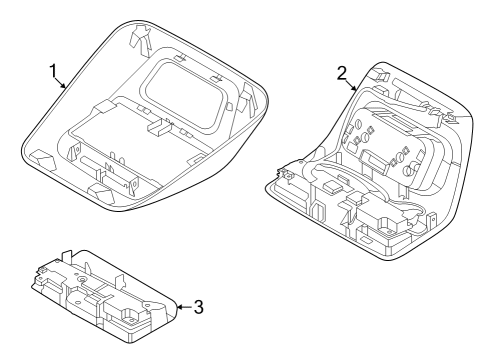 2023 Ford E-Transit Overhead Console Diagram 1 - Thumbnail