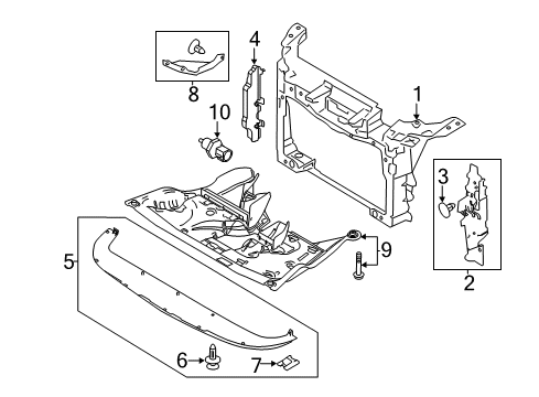 2012 Ford Flex Radiator Support Diagram