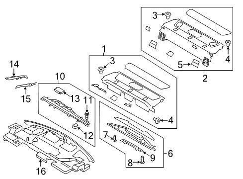 2017 Lincoln Continental Cover - Quarter Trim Diagram for GD9Z-54520A19-AD