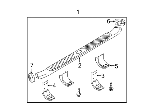 2008 Ford F-250 Super Duty Running Board Diagram 2 - Thumbnail