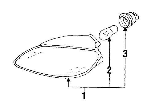 2001 Ford Escort Bulbs Diagram 1 - Thumbnail