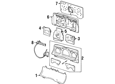 1997 Ford Crown Victoria Speedometer Assembly Diagram for F6AZ-17255-AA