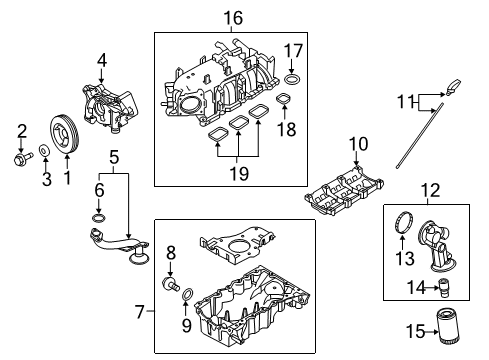 2011 Lincoln MKT Engine Parts & Mounts, Timing, Lubrication System Diagram 1 - Thumbnail