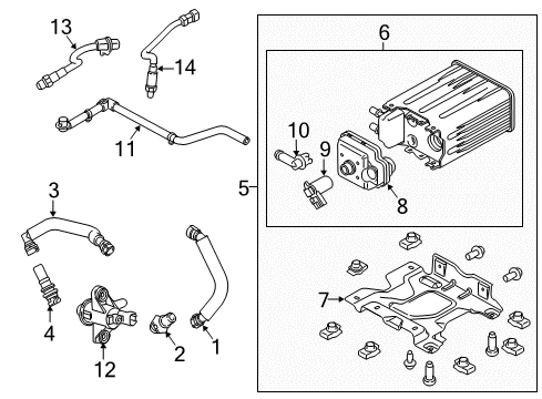 2016 Ford F-250 Super Duty Emission Components Diagram 1 - Thumbnail