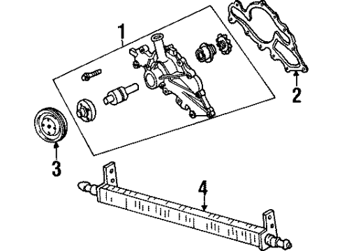 1999 Ford Taurus Coil - Cooling Diagram for F8DZ-3F749-CA