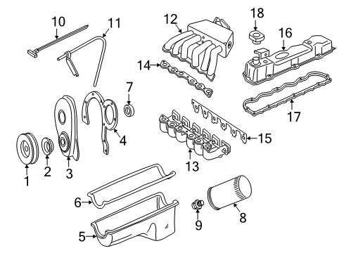 1992 Ford E-150 Econoline Club Wagon Intake Manifold Diagram 1 - Thumbnail