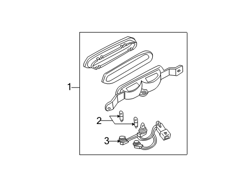 2001 Ford Mustang High Mount Lamps Diagram