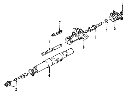 1995 Ford Ranger Steering Column, Steering Gear & Linkage Diagram 4 - Thumbnail