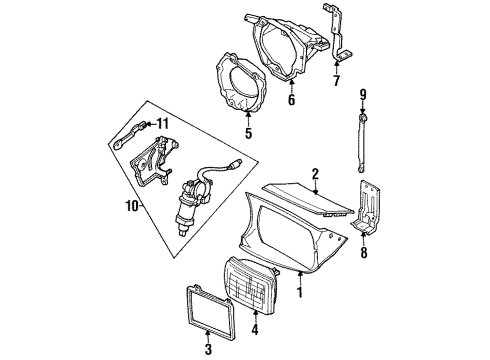 1990 Ford Probe Headlamps Diagram