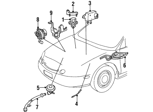 1997 Ford Taurus Reservoir Assembly Diagram for F6DZ-9D653-AAFFV