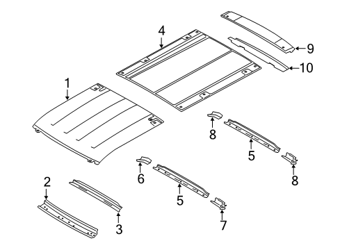 2020 Ford Transit-150 Bracket - Roof Bow Diagram for EK4Z-61502E29-F