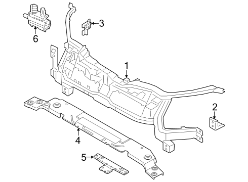 2023 Ford E-Transit Radiator Support Diagram