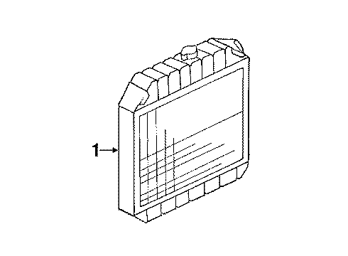 1991 Ford E-350 Econoline Club Wagon Cooling System, Radiator, Water Pump, Cooling Fan Diagram 1 - Thumbnail