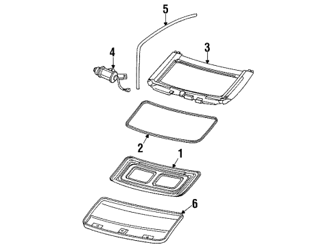 2000 Mercury Cougar Sunroof Diagram 3 - Thumbnail