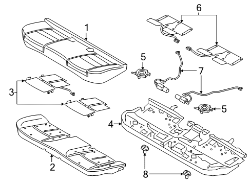 2017 Lincoln Continental Rear Seat Components Diagram 4 - Thumbnail