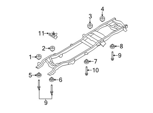 2016 Ford F-250 Super Duty Frame & Components Diagram 1 - Thumbnail