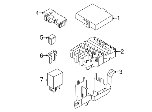 2020 Ford EcoSport Cover - Fuse Panel Diagram for HU5Z-14A003-J