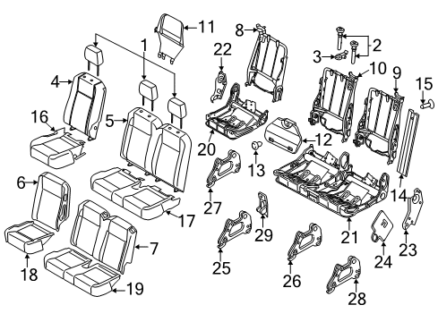 2023 Ford Transit-250 COVER ASY - REAR SEAT CUSHION Diagram for HK4Z-9963804-UF