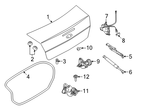 2008 Ford Focus Trunk Lid Diagram