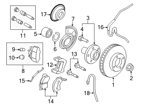 2010 Mercury Mariner Sensor Assembly Diagram for 9L8Z-2C205-A