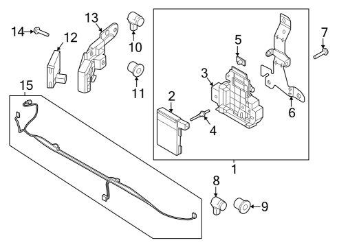 2022 Ford F-150 Lightning BRACKET Diagram for ML3Z-14D189-E