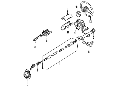 1992 Ford Tempo WHEEL ASY -STNG (AIR Diagram for F13Z3600A