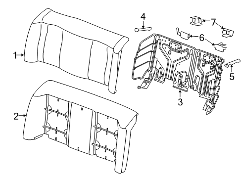 2014 Ford Police Interceptor Sedan Latch Assembly - Rear Seat Cushion Diagram for DG1Z-54624A94-BA