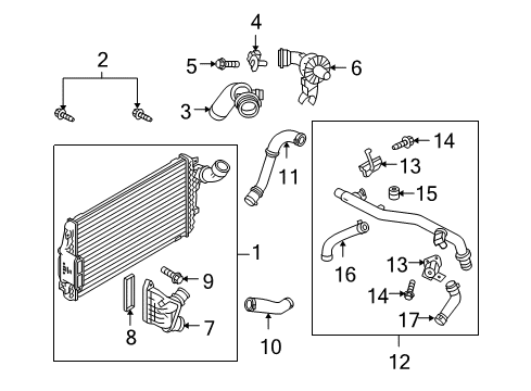 2015 Ford Police Interceptor Sedan Intercooler, Cooling Diagram