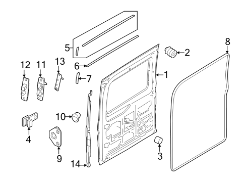 2022 Ford E-Transit Door & Components Diagram 5 - Thumbnail