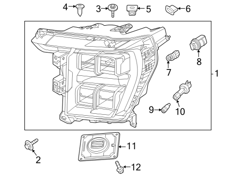 2021 Ford F-150 Bulbs Diagram 2 - Thumbnail