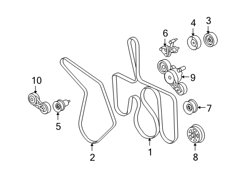 2008 Ford E-350 Super Duty KIT - TENSION PULLEY Diagram for 1L2Z-8678-AD