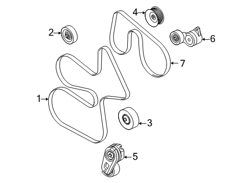 2022 Ford F-250 Super Duty Belts & Pulleys, Cooling Diagram 4 - Thumbnail