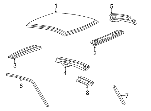 2003 Ford F-150 Roof & Components Diagram 2 - Thumbnail